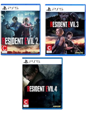 Resident Evil 2 + Resident Evil 3 + Resident Evil 4 Playstation bundle para PS5