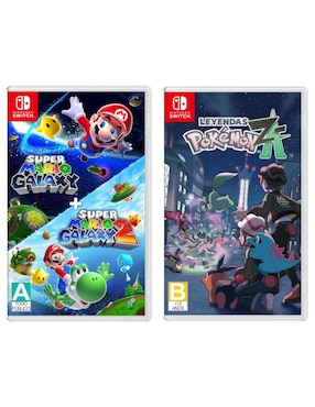 Super Mario Galaxy + Super Mario Galaxy 2 + Pokemon Legends Z-A Nintendo bundle para Nintendo Switch