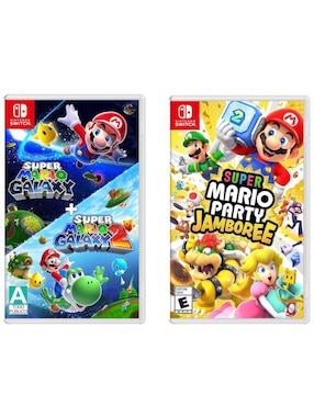 Super Mario Galaxy + Super Mario Galaxy 2 + Super Mario Party Jamboree Nintendo bundle para Nintendo Switch