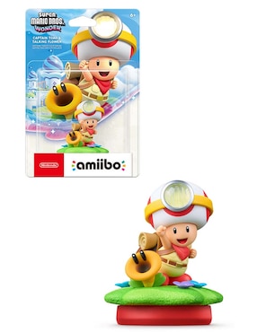 Figura Super Mario Bros. Wonder Capitán Toad con flor parlante Nintendo NFC