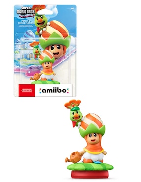 Figura Super Mario Bros Wonder Poplin con príncipe Florian Nintendo NFC