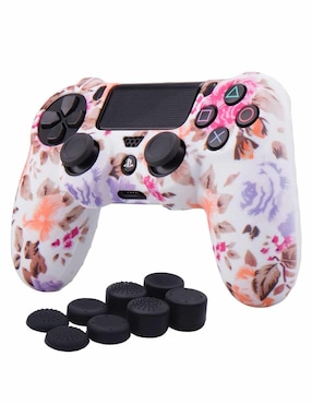 Set Funda Deluxe Para Control DualShock 4 De PlayStation 4 + 8 Grips Mandalibre