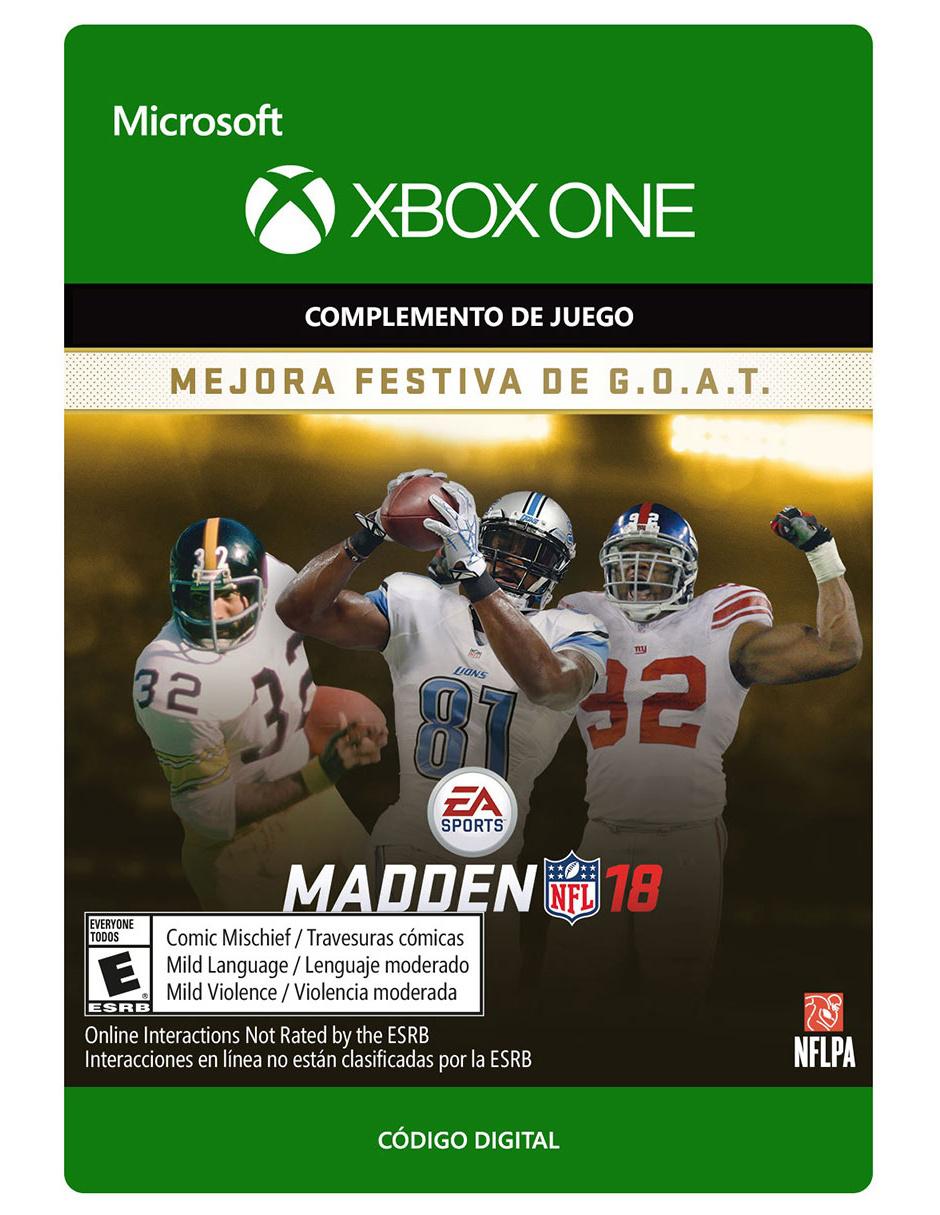 Madden NFL 18 Xbox One Mejora Festiva de G.O.A.T 1