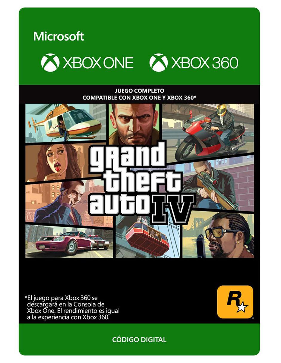espiritual Bueno madera Grand Theft Auto IV Estándar para Xbox One y Xbox 360 digital |  Liverpool.com.mx