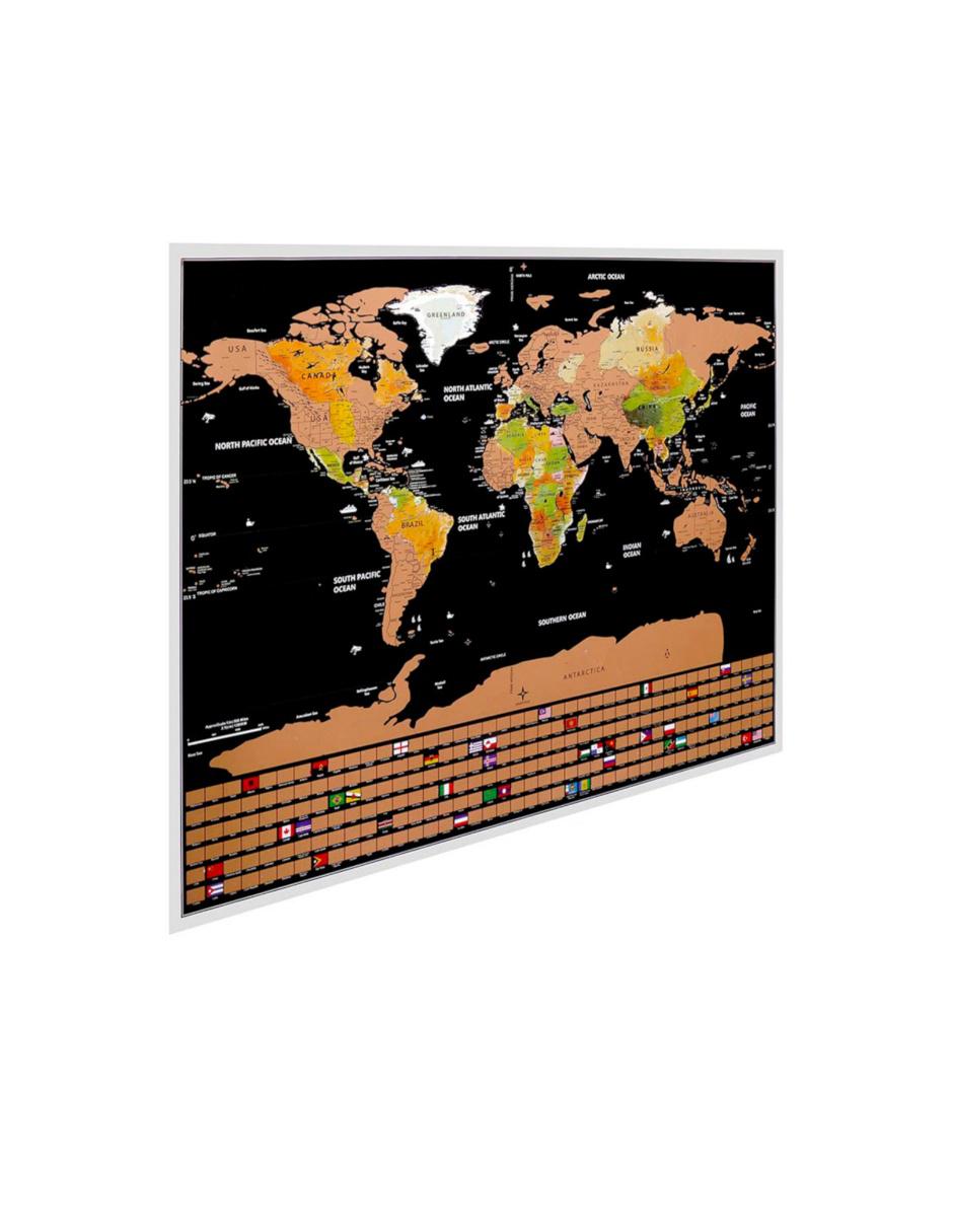 Mapa Mundial para Rascar Redlemon Países Ciudades Banderas