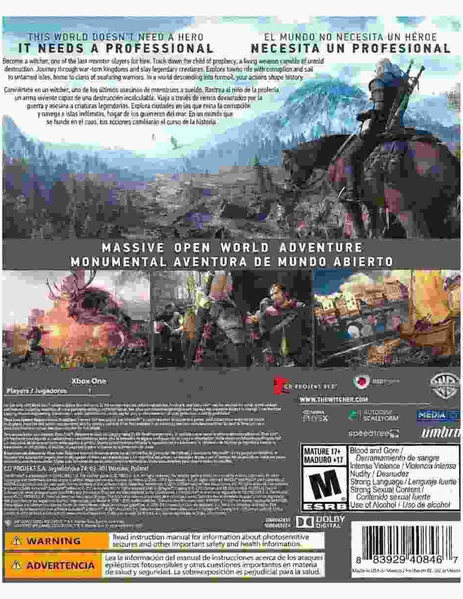 The Witcher 3: Wild Hunt estándar para Xbox One 3