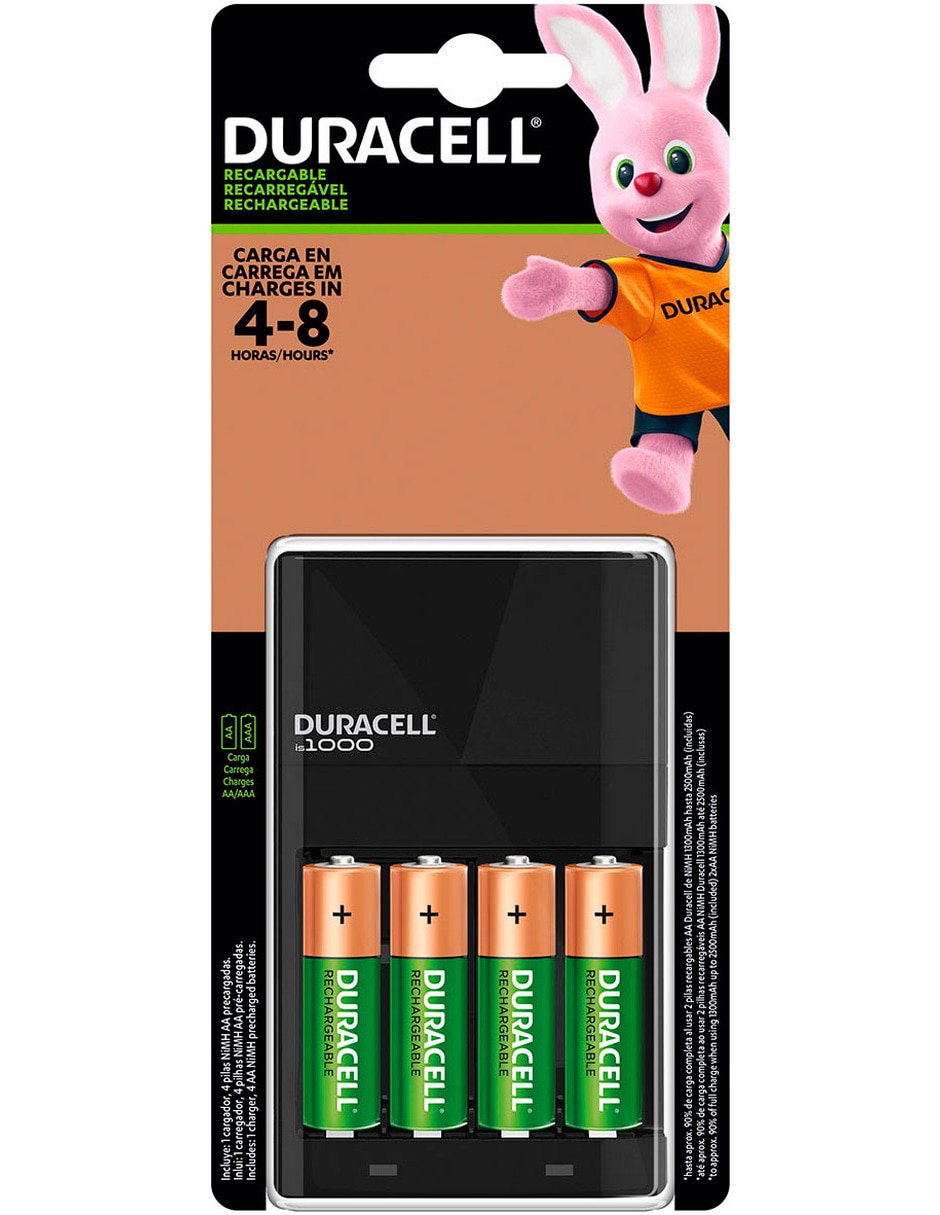 Cargador de Pilas Duracell compatible con Baterías AA/AAA