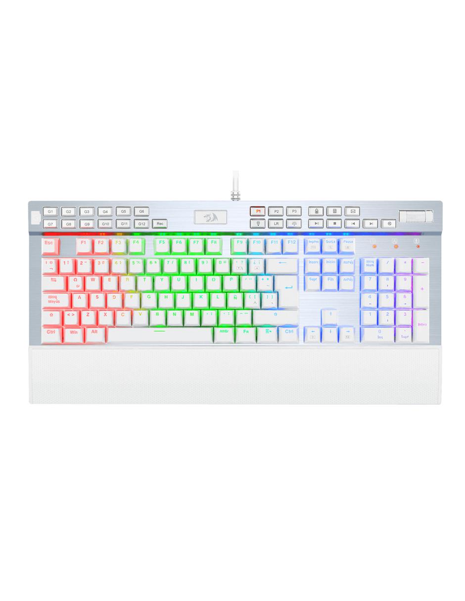 Teclado alámbrico Yama White K550W 2