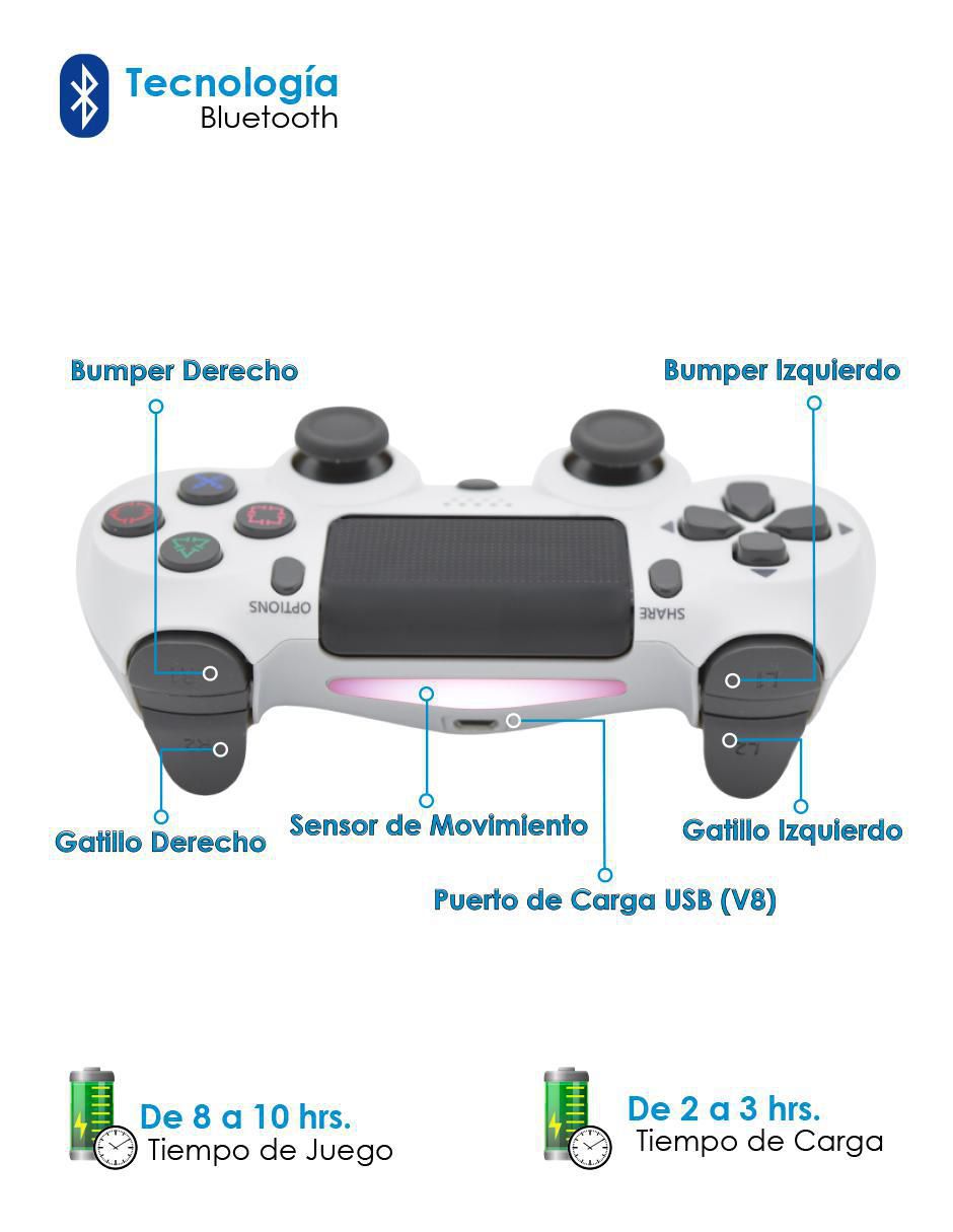 Control alámbrico para playstation 4 3