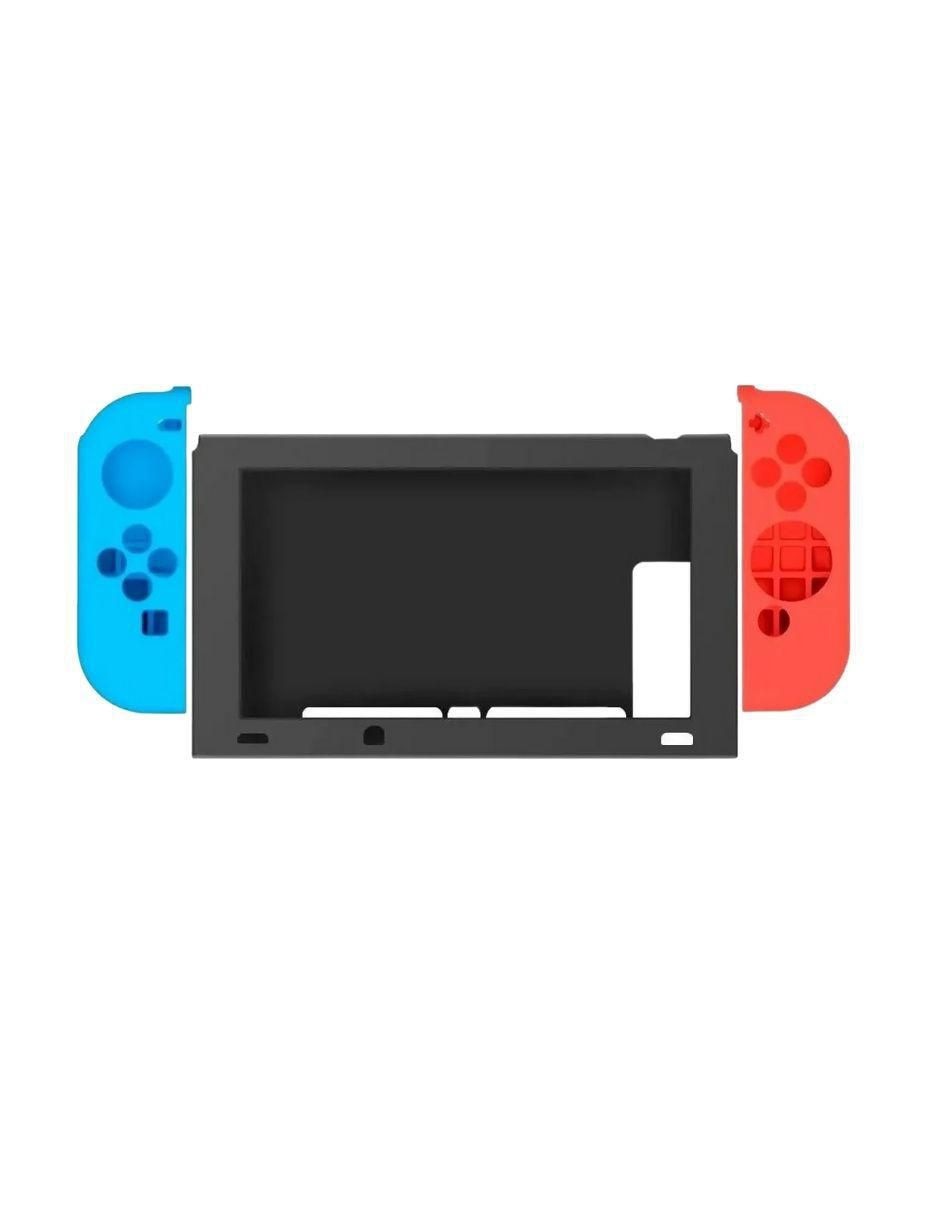 Bolso Funda Estuche Mica Vidrio + Grips Nintendo Switch Oled