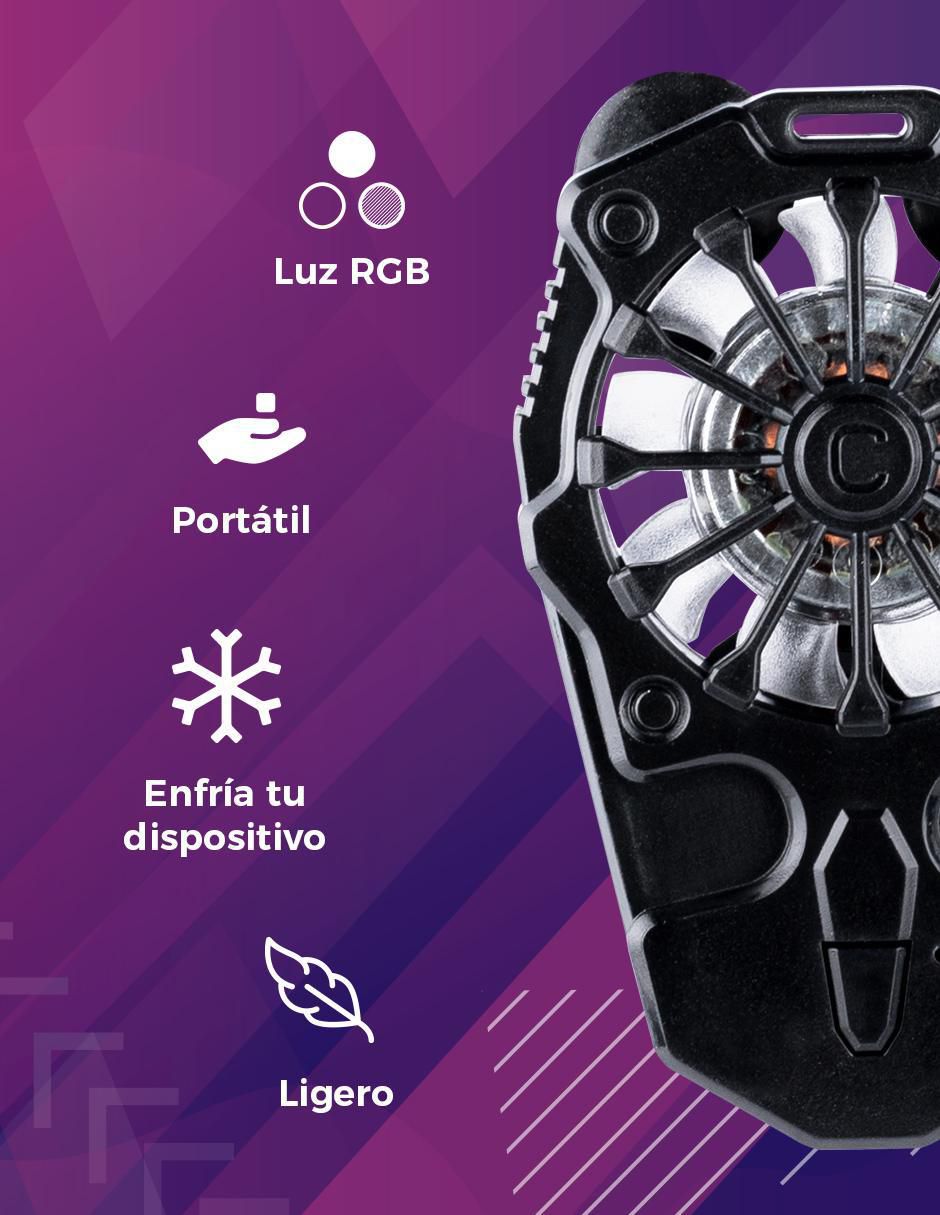 Ventilador de enfriamiento Gamer con gatillos Techzone DN-CRQ15 4