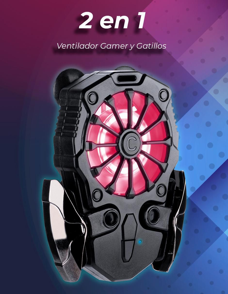 Ventilador de enfriamiento Gamer con gatillos Techzone DN-CRQ15 6