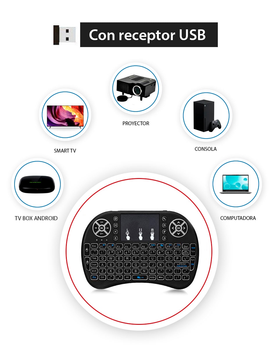 Teclado conexión inalámbrica DY-KM03 2