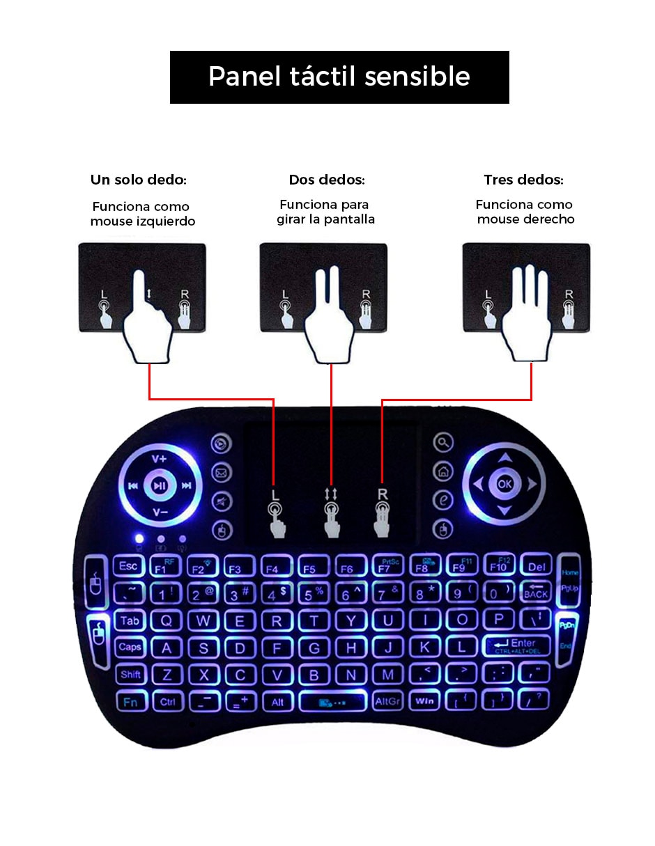 Teclado conexión inalámbrica DY-KM03 9