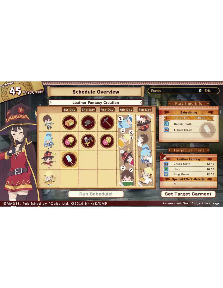 Konosuba Gods Blessing On This Wonderful World estándar para Nintendo Switch 3