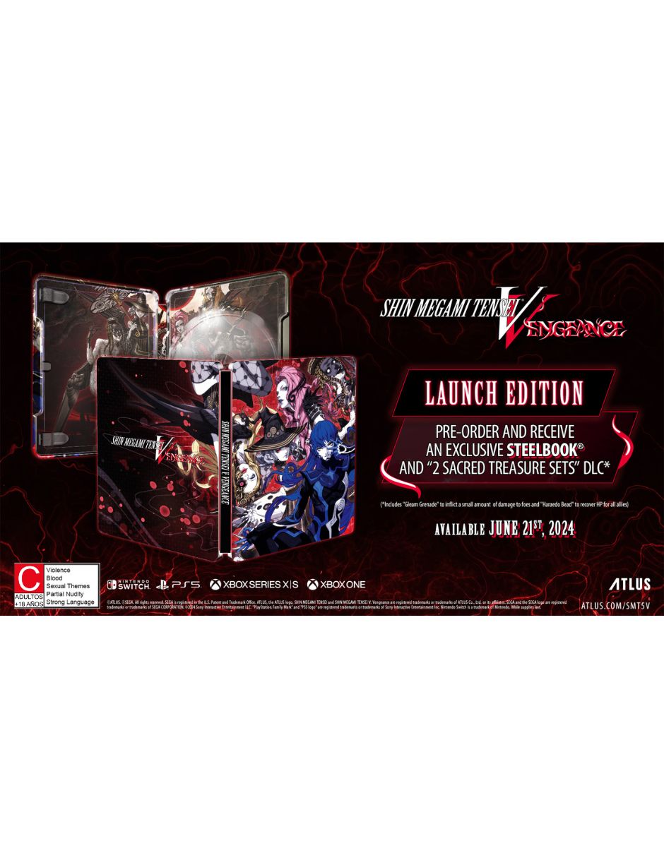 Shin Megami Tensei V Vengeance Steelbook Launch especial para PS5 2