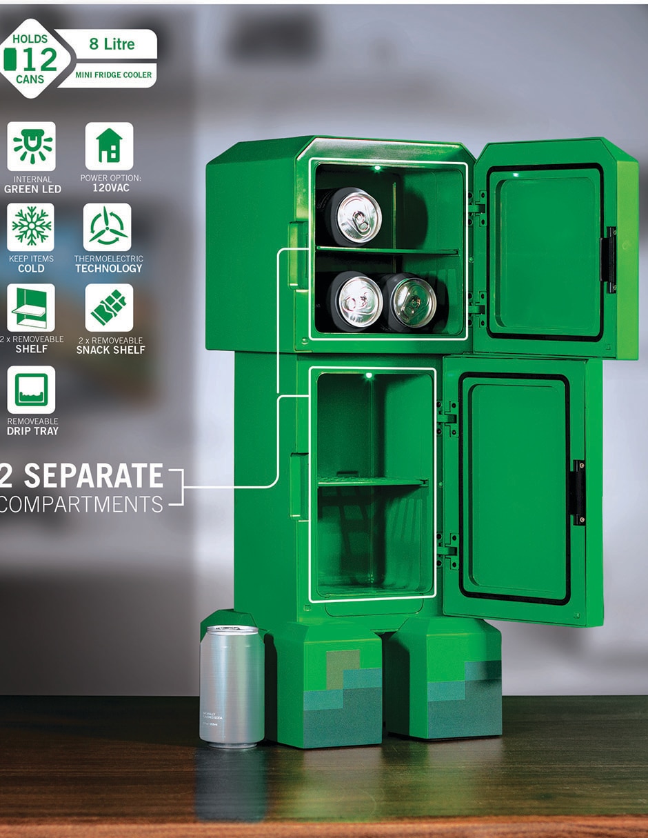 Mini refrigerador Minecraft Minibar Creeper 6