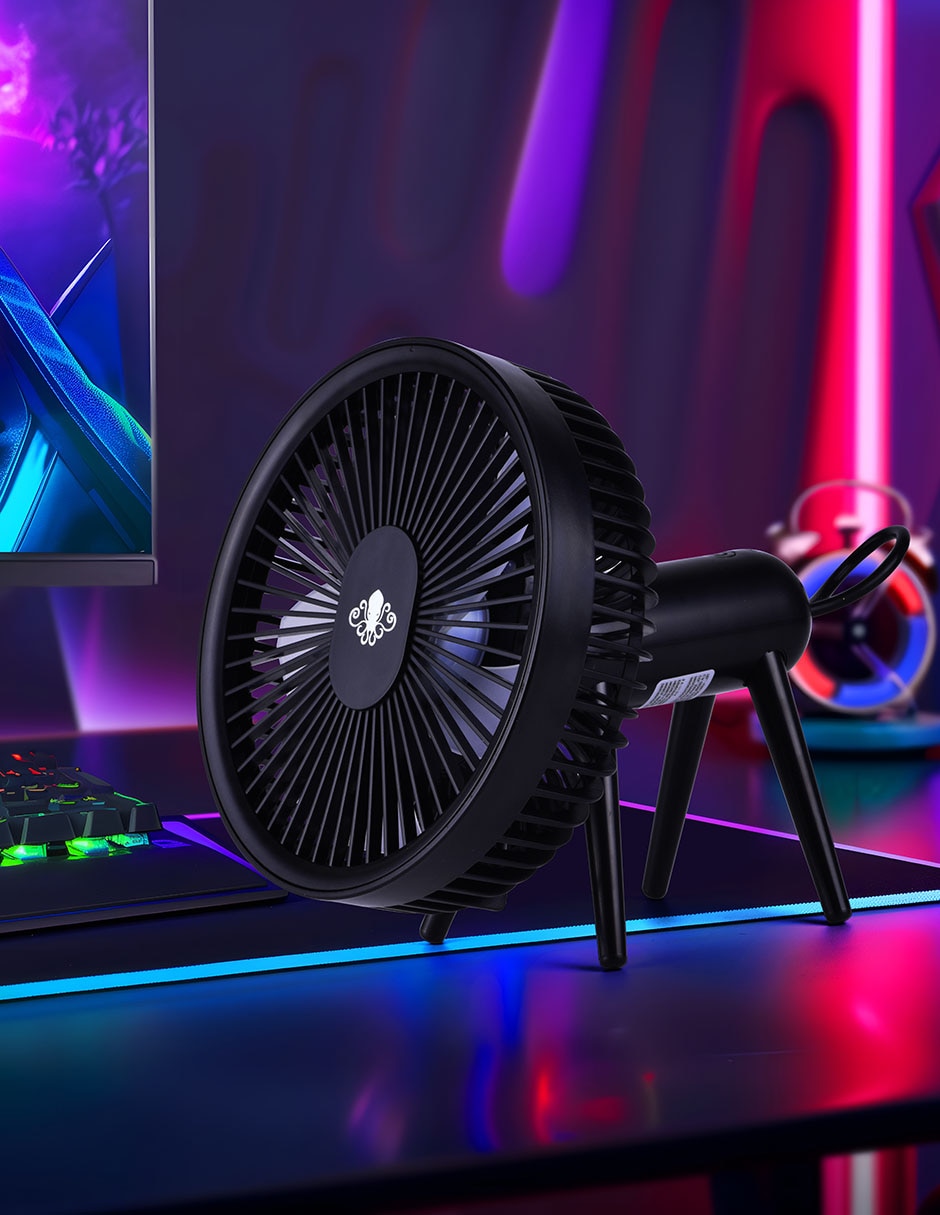 VENTILADOR ESCRITORIO GAMER NEGRO
