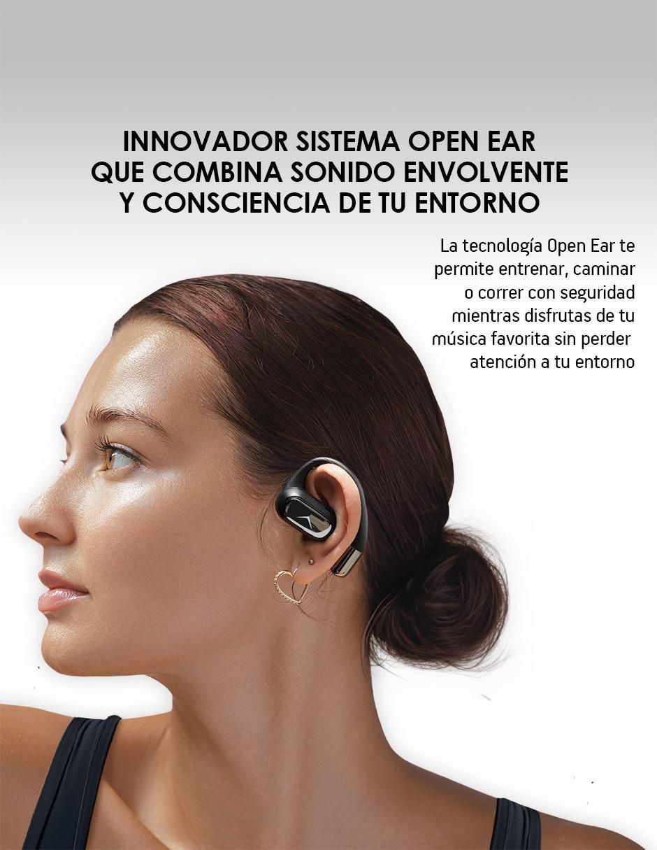 Audífonos on-ear akane sport open ear inalámbrica "con (si aplica)" sí