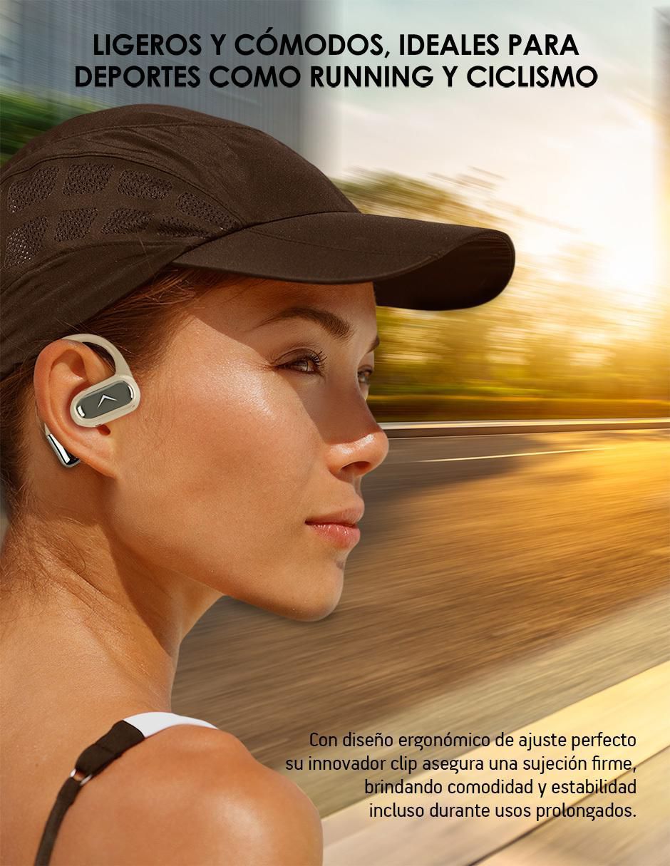 Audífonos On-Ear Sport Open Ear inalámbricos con cancelación de ruido 6