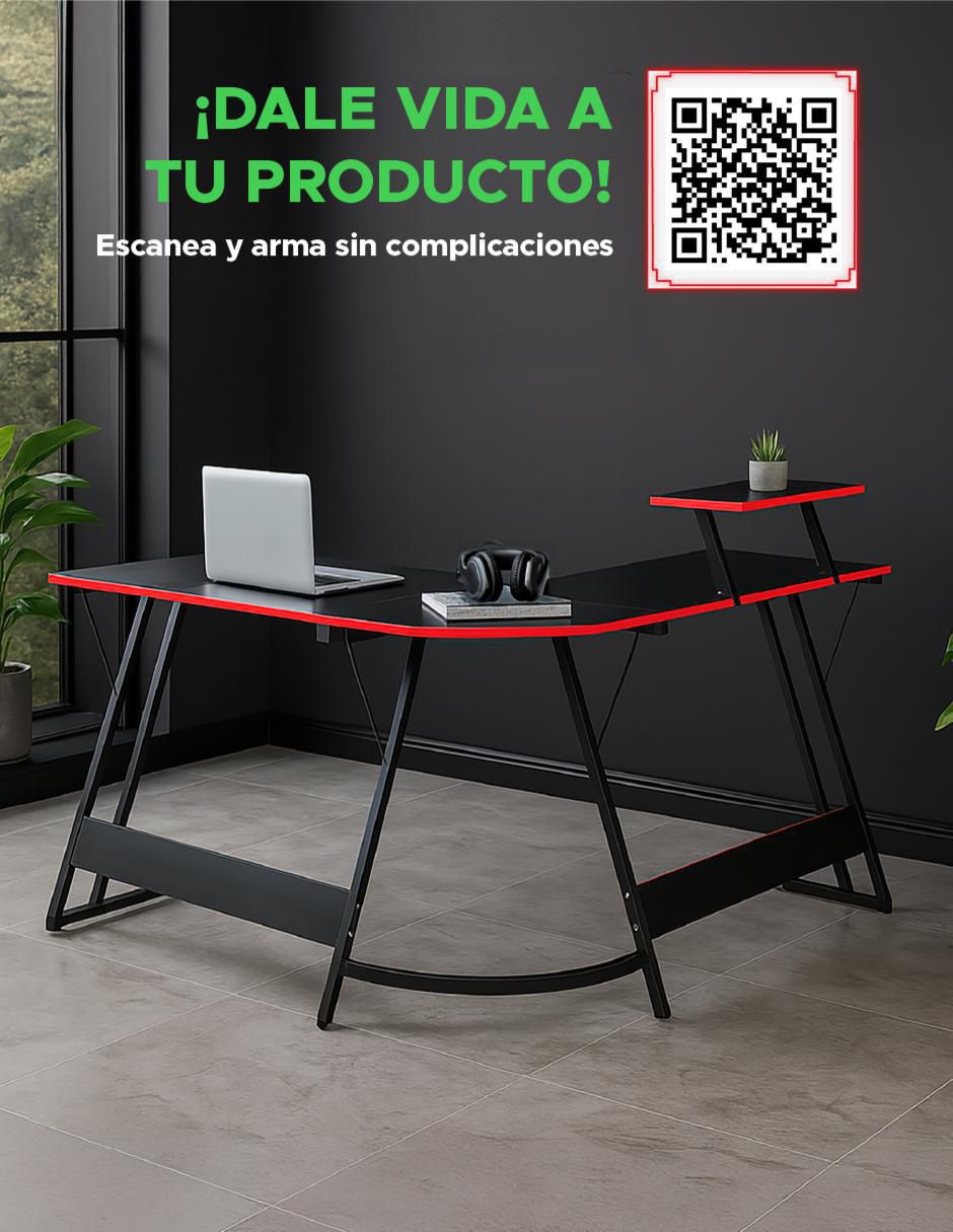 Escritorio armable gamer de melamina 9