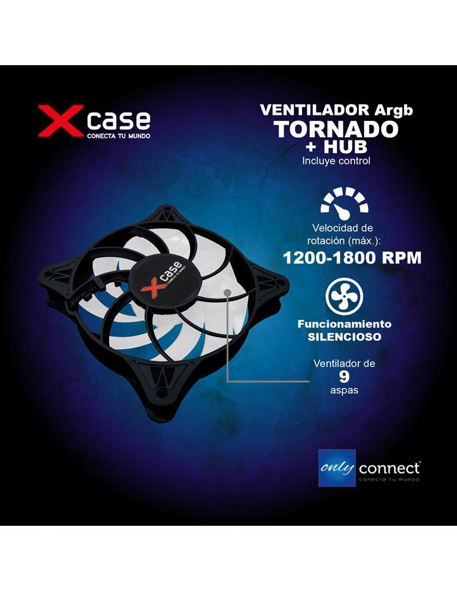 Ventilador gamer magnético Rgb Control Remoto Xcase