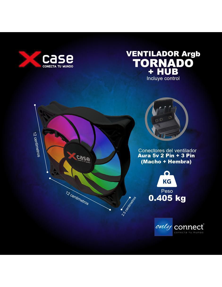 Ventilador gamer magnético Rgb Control Remoto Xcase