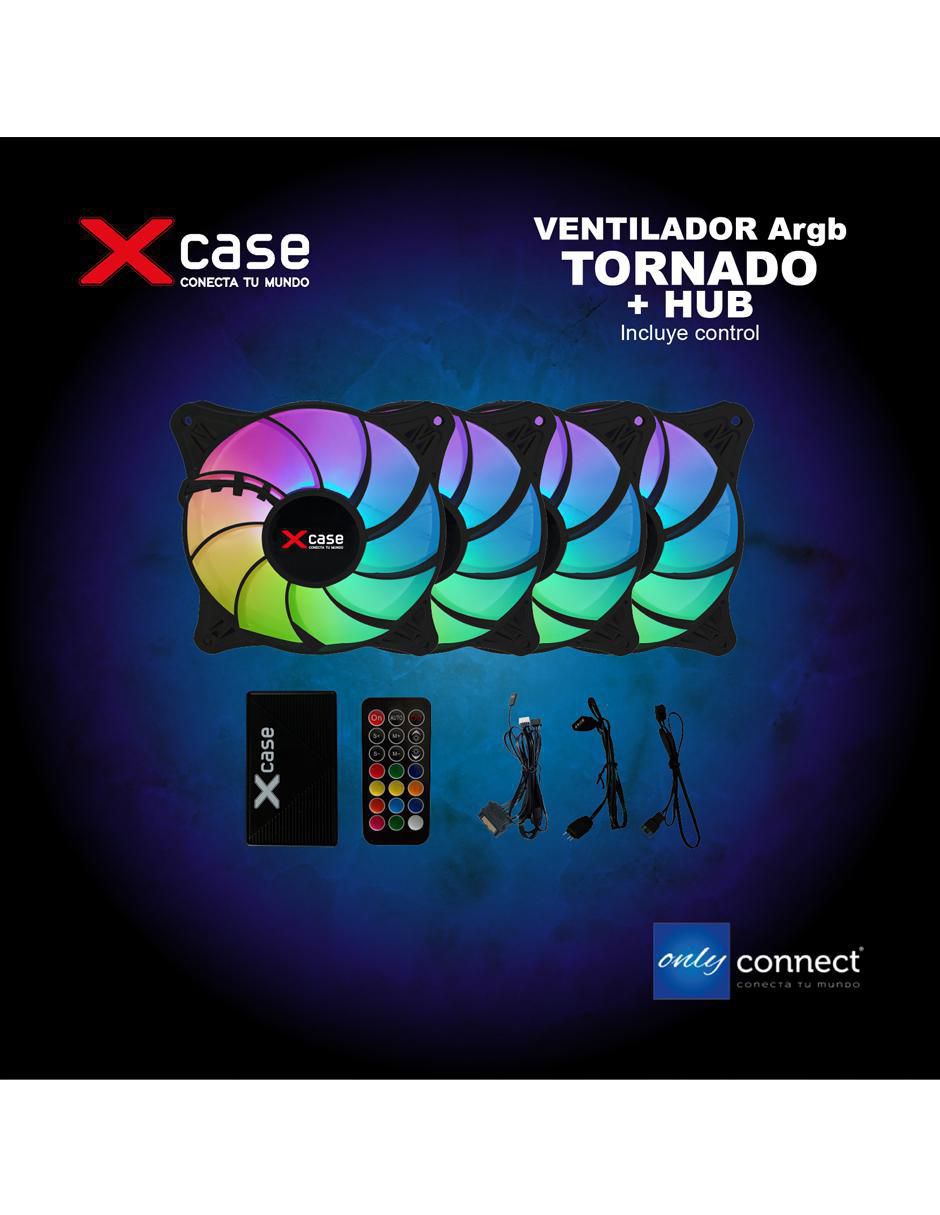 Ventilador gamer magnético Rgb Control Remoto Xcase