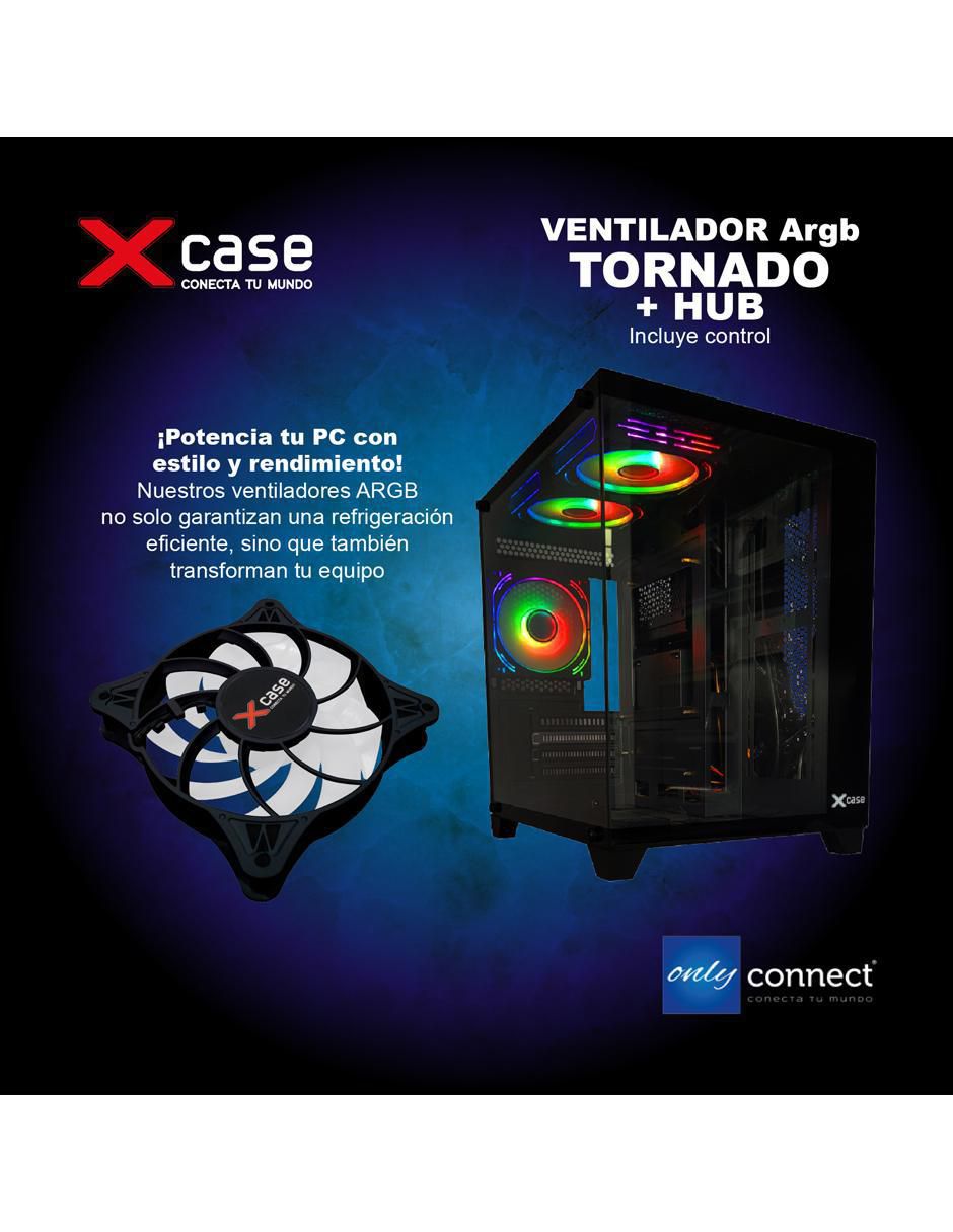 Ventilador gamer magnético Rgb Control Remoto Xcase