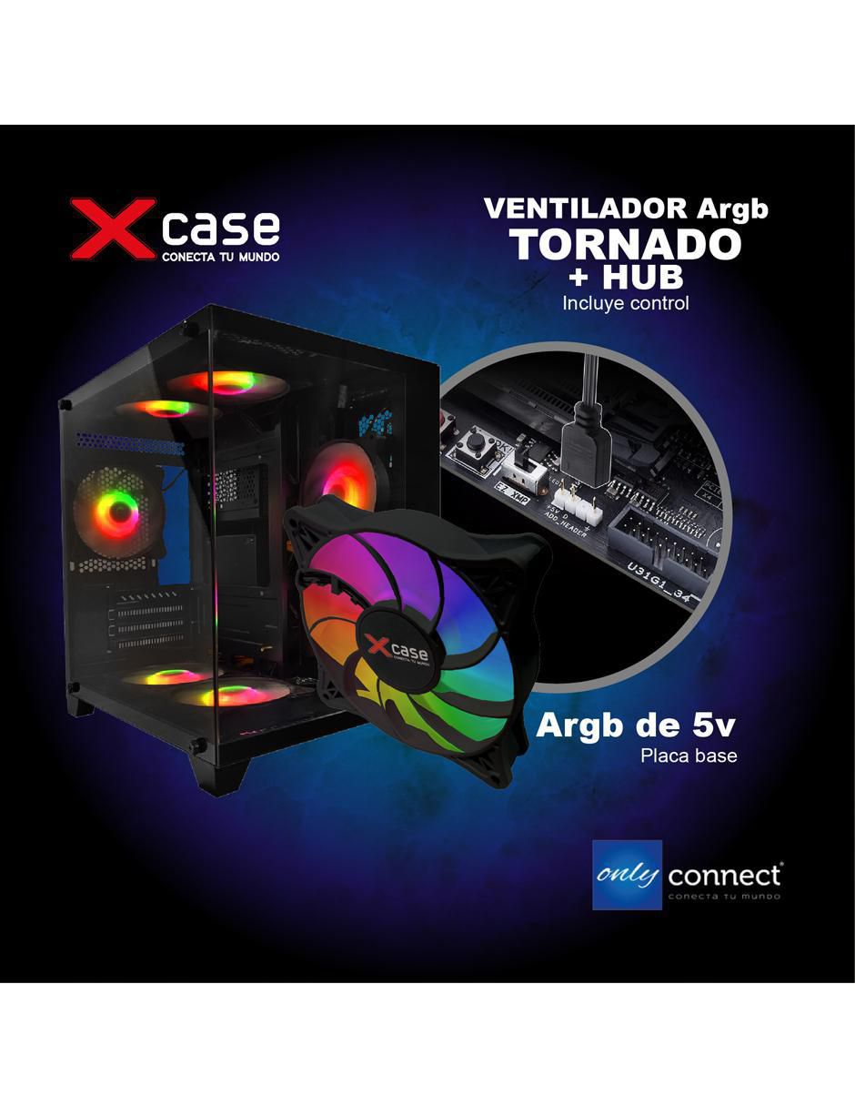 Ventilador gamer magnético Rgb Control Remoto Xcase