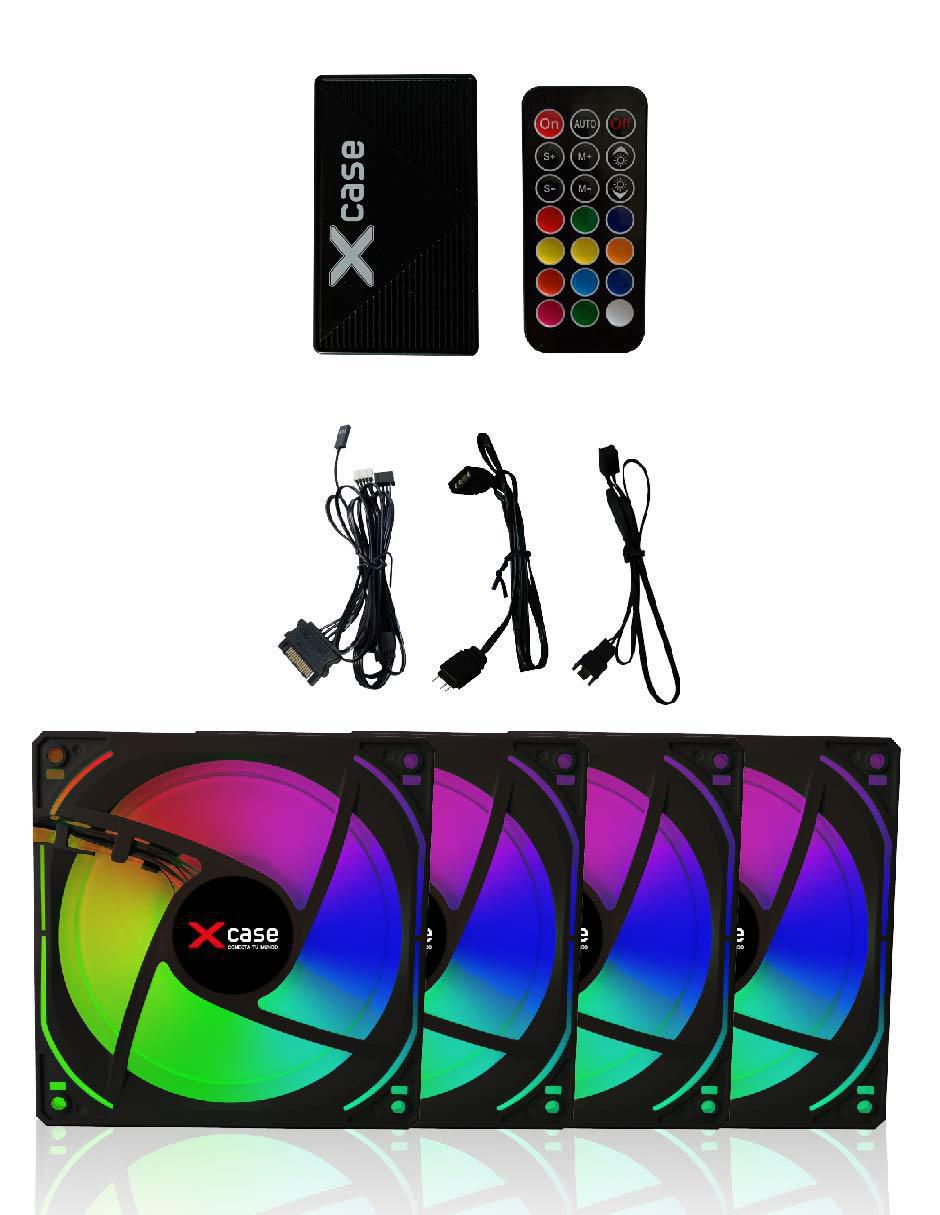 Ventilador gamer Magnético RGB Control remoto Xcase