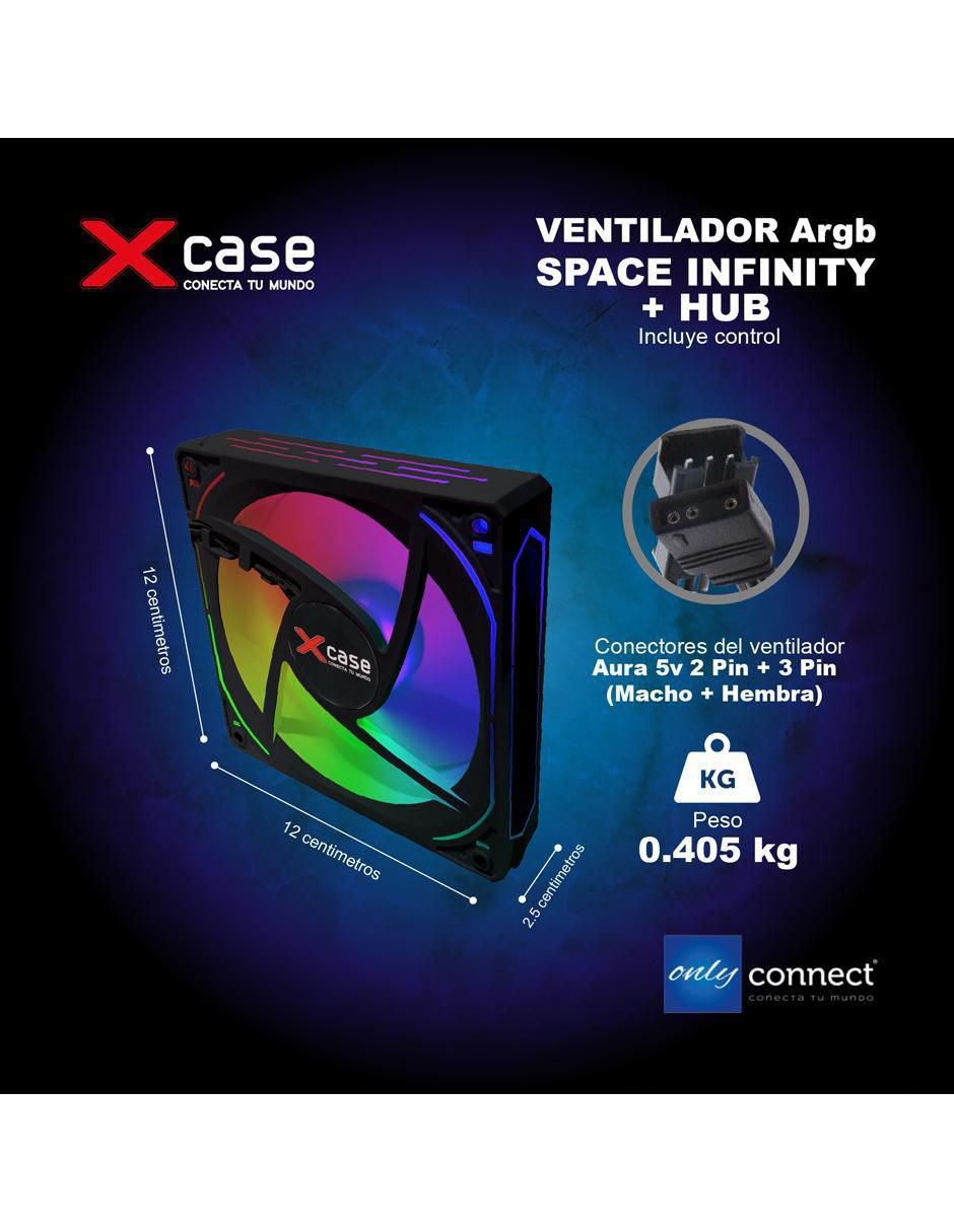 Ventilador gamer Magnético RGB Control remoto Xcase