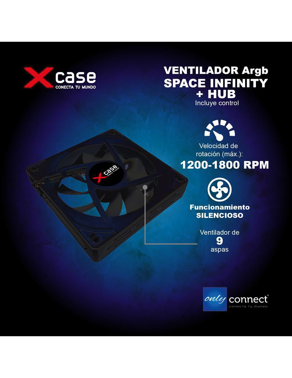 Ventilador gamer Magnético RGB Control remoto Xcase