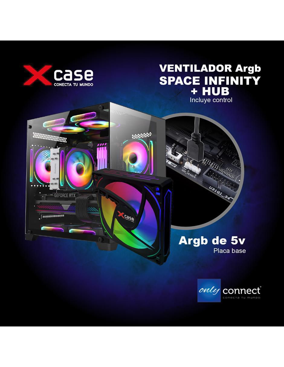 Ventilador gamer Magnético RGB Control remoto Xcase
