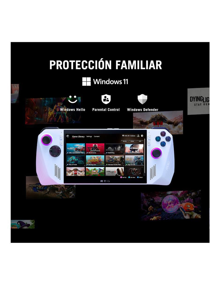 Consola portátil Windows 11 512 GB edición estándar Rog Ally Z1 Extreme 7