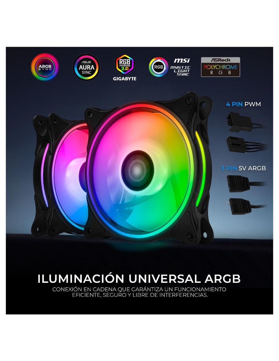 Ventilador gamer hidráulico argb 6