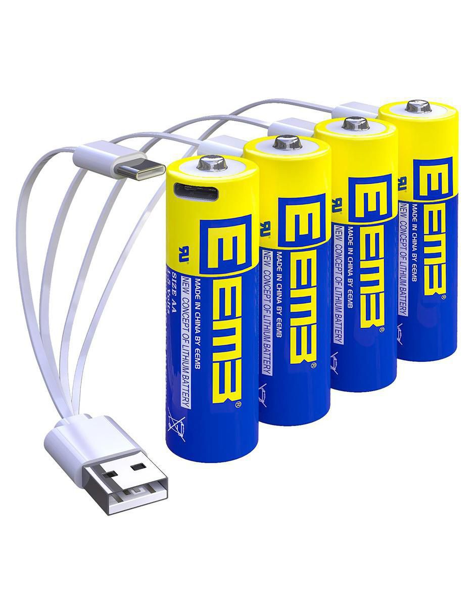 Paquete de pilas AA ión de litio 1.5 V 4