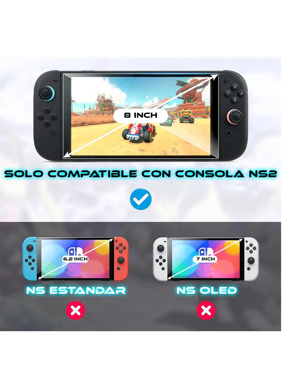 Mica para consola N-Switch 2 de cristal templado 4