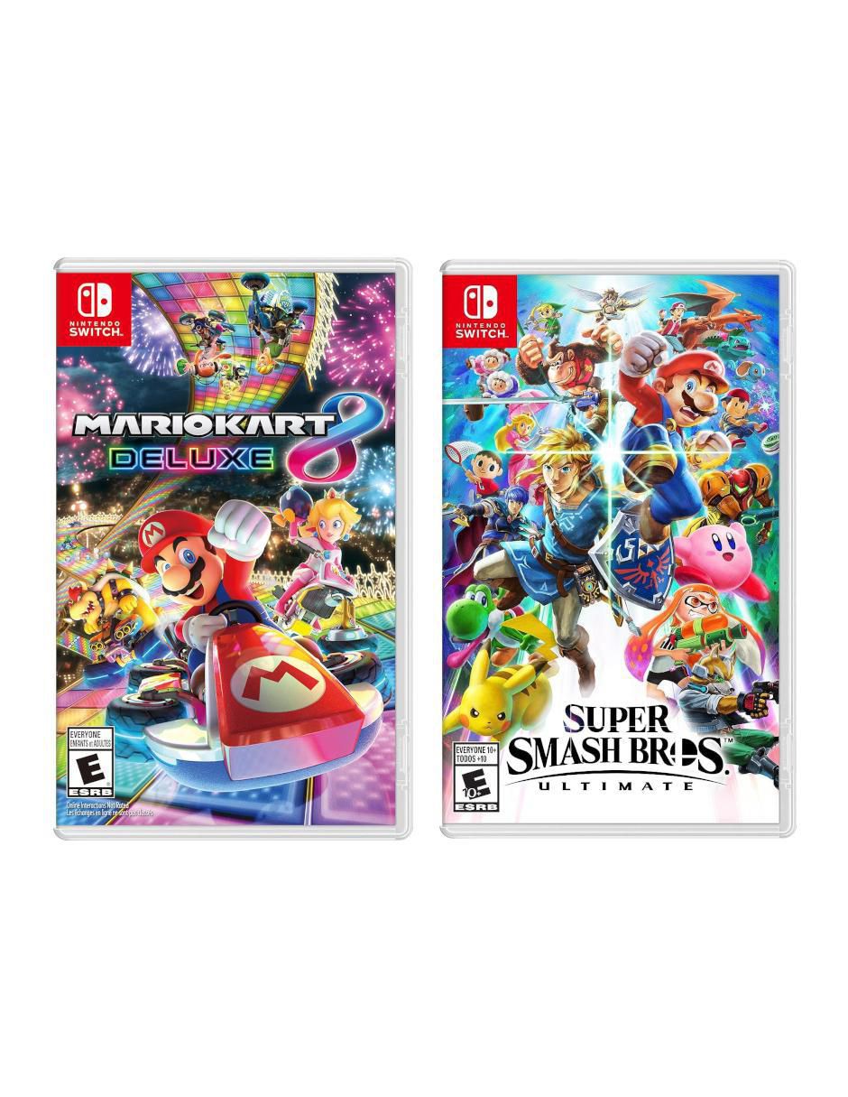 Super Smash Bros Ultimate + Mario Kart 8 Deluxe bundle para Nintendo Switch
