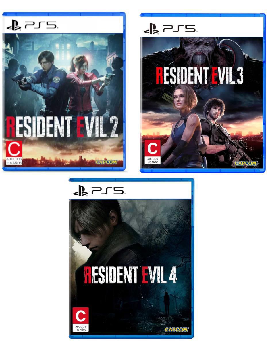 Resident Evil 2 + Resident Evil 3 + Resident Evil 4 bundle para PS5