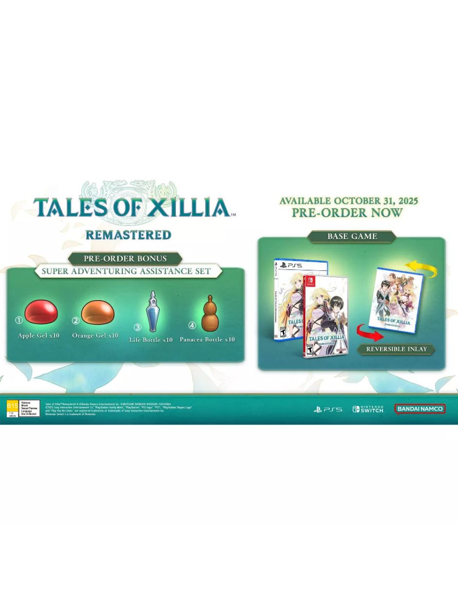 TALES OF XILLIA REMASTERED remastered para Nintendo Switch 2