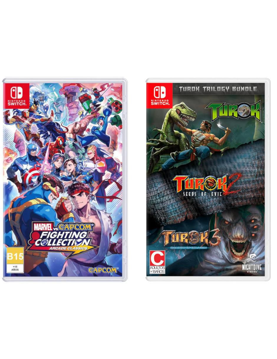 Marvel vs Capcom Fighting Collection: Arcade Classics + Turok Trilogy bundle para Nintendo Switch