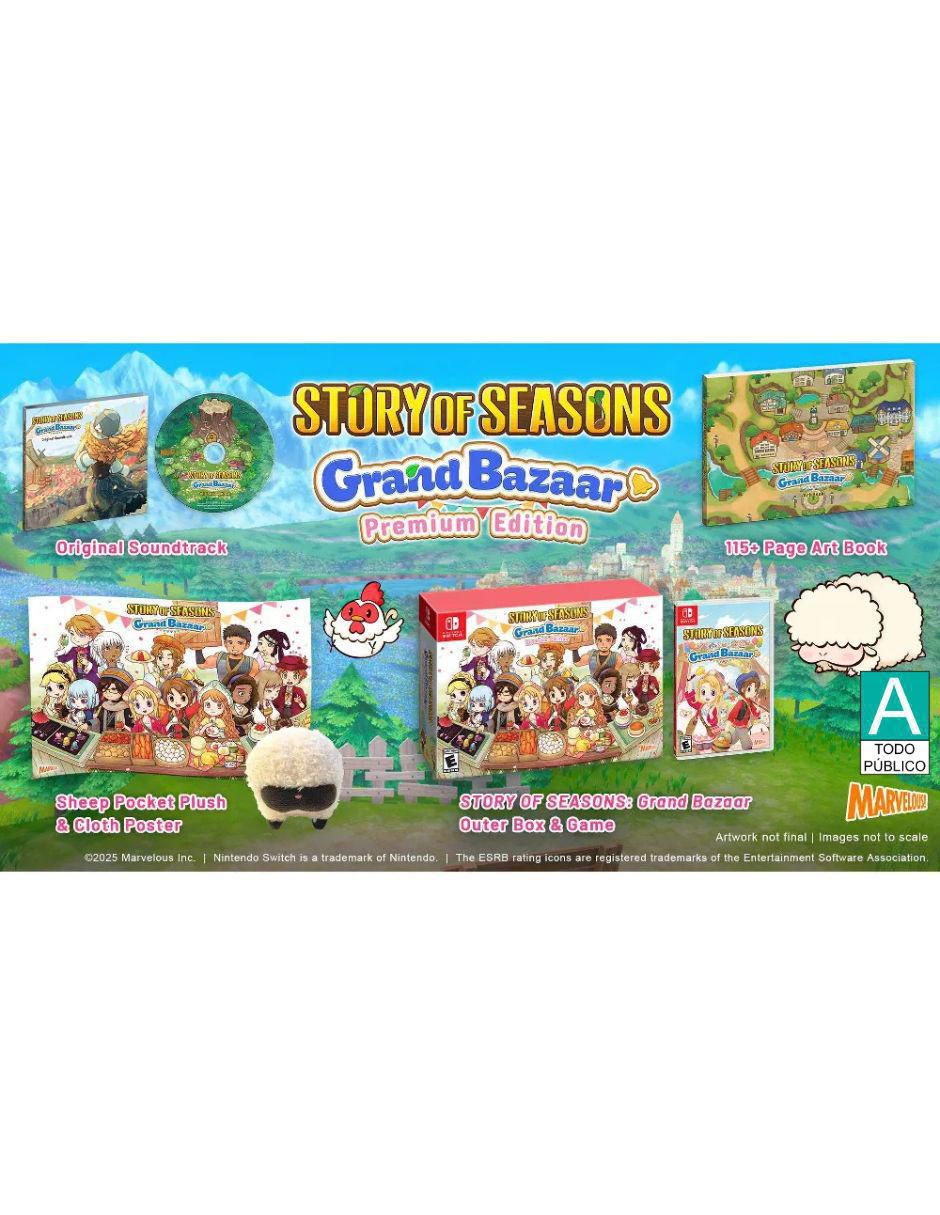Story of Seasons Grand Bazaar Premium Edition NSW para Nintendo Switch 2