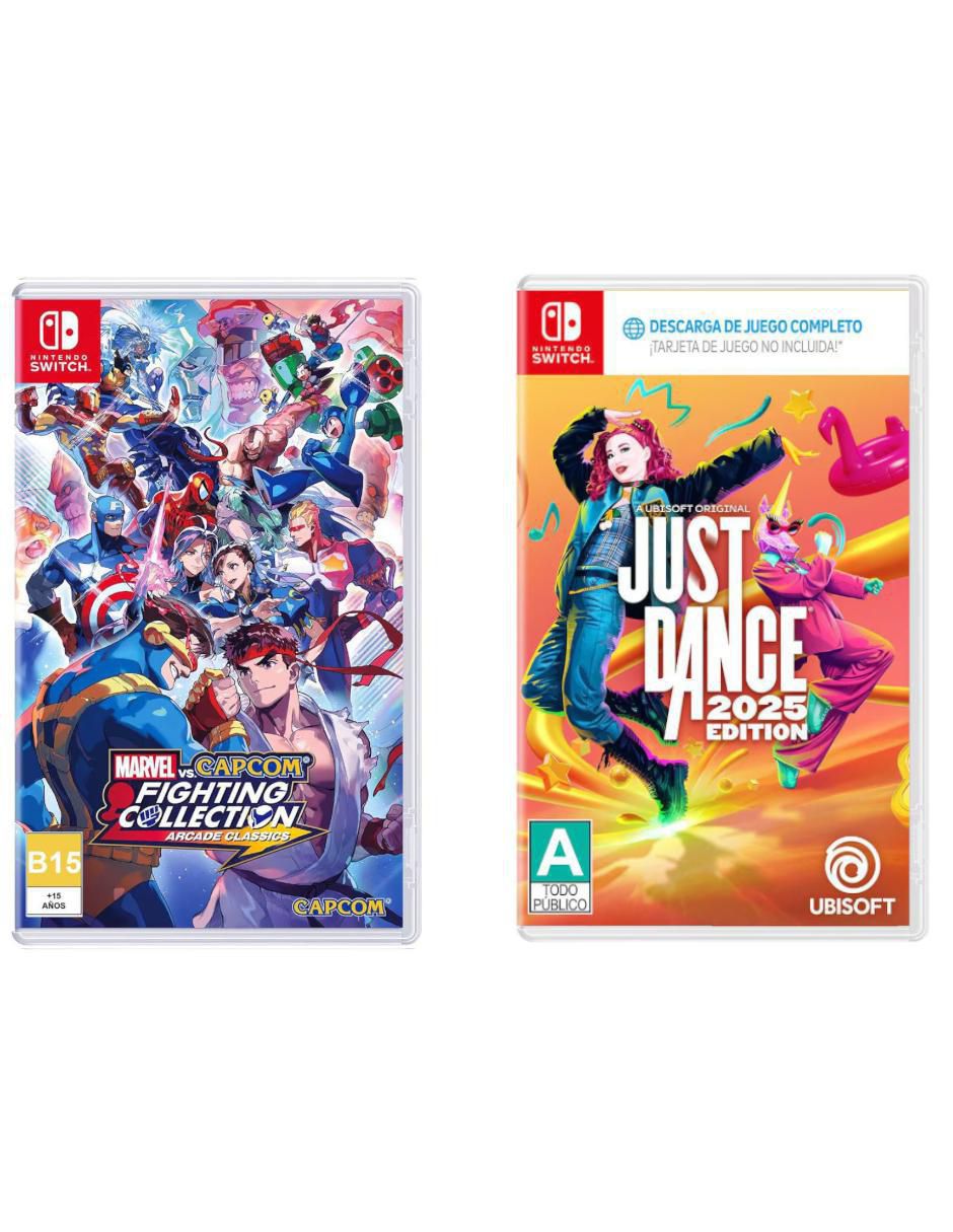 Marvel vs Capcom Fighting Collection: Arcade Classics + Just Dance 2025 bundle para Nintendo Switch Marvel vs Capcom Fighting Collection: Arcade Classics + Just Dance 2025 bundle para Nintendo Switch
