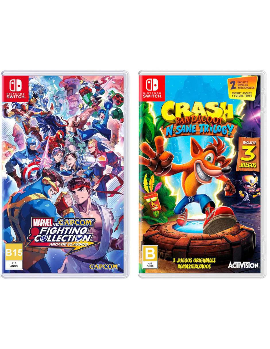Marvel vs Capcom Fighting Collection: Arcade Classics + Crash Bandicoot N Sane Trilogy bundle para Nintendo Switch