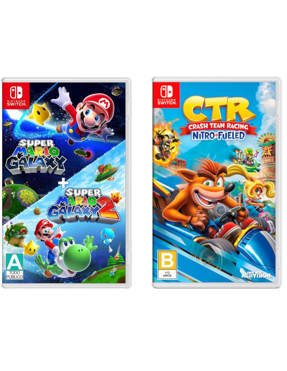 Super Mario Galaxy + Super Mario Galaxy 2 + Crash Team Racing Nitro Fueled bundle para Nintendo Switch