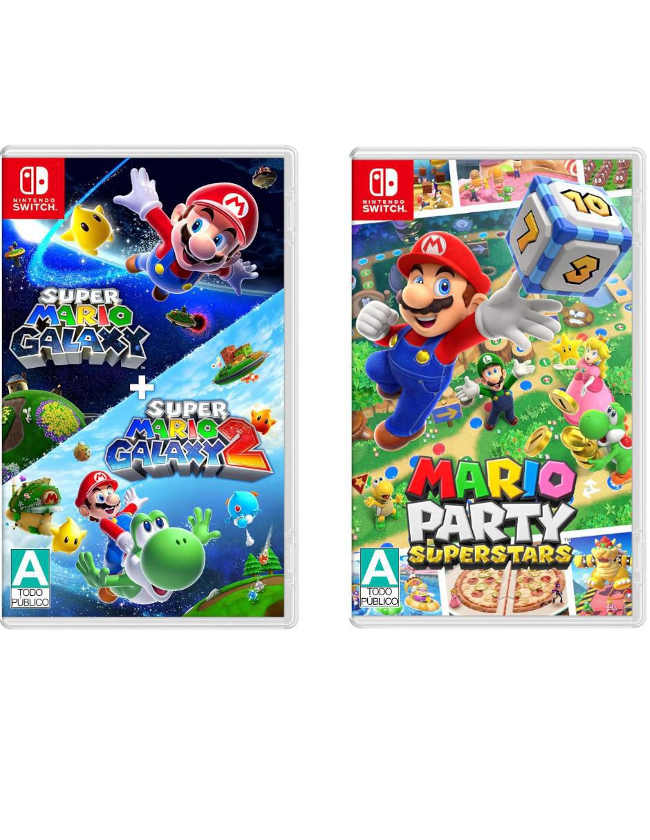 Super Mario Galaxy + Super Mario Galaxy 2 + Mario Party Superstars bundle para Switch