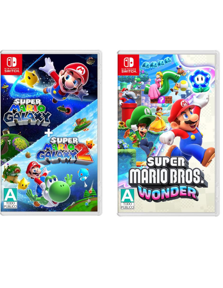 Super Mario Galaxy + Super Mario Galaxy 2 + Super Mario Bros Wonder bundle para Switch