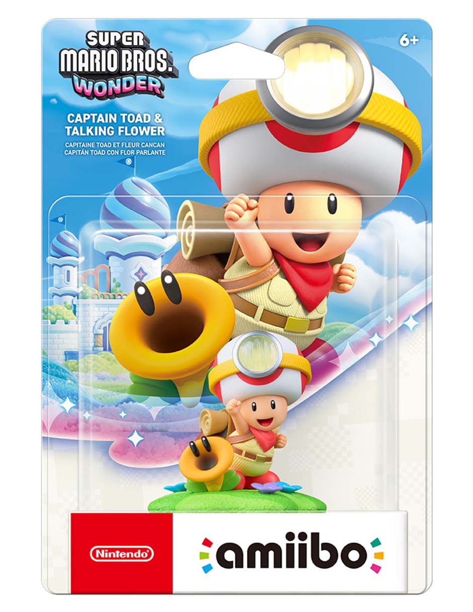 Figura Super Mario Bros. Wonder Capitán Toad con flor parlante NFC